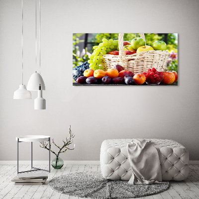 Tableau imprimé sur verre Corbeille de fruits