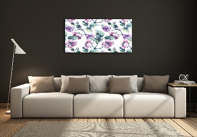 Tableau imprimé sur verre Fleurs de mûres