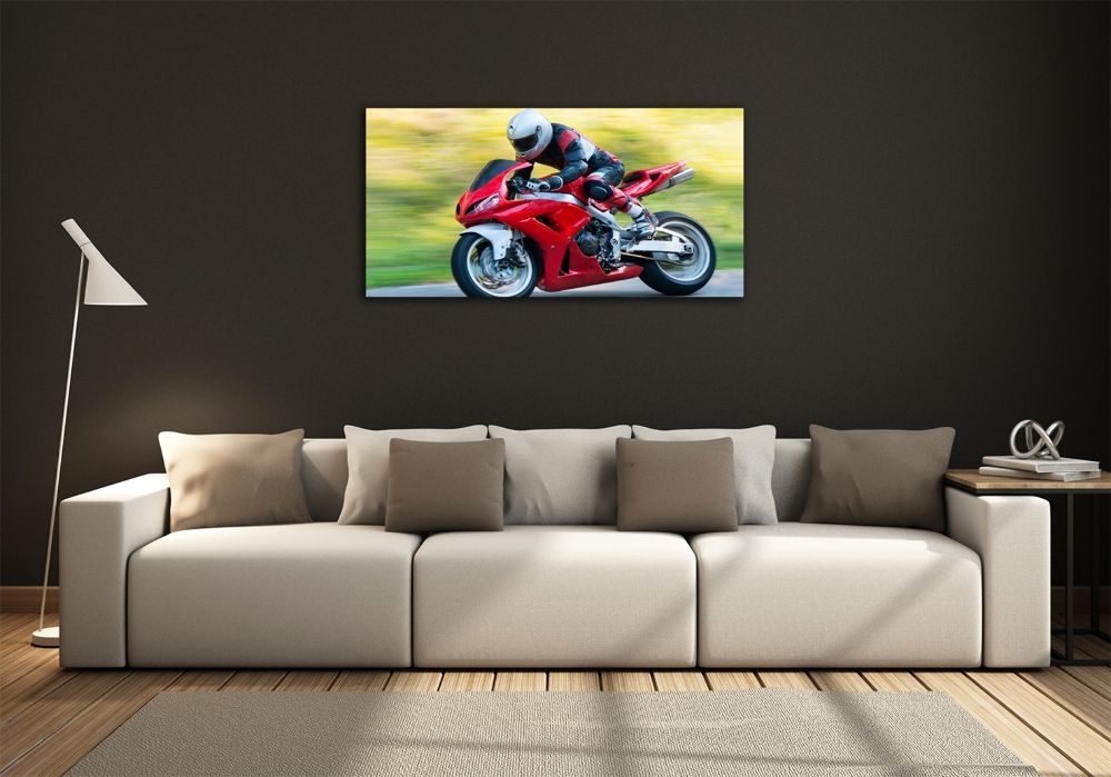 Tableau imprimé sur verre Moto