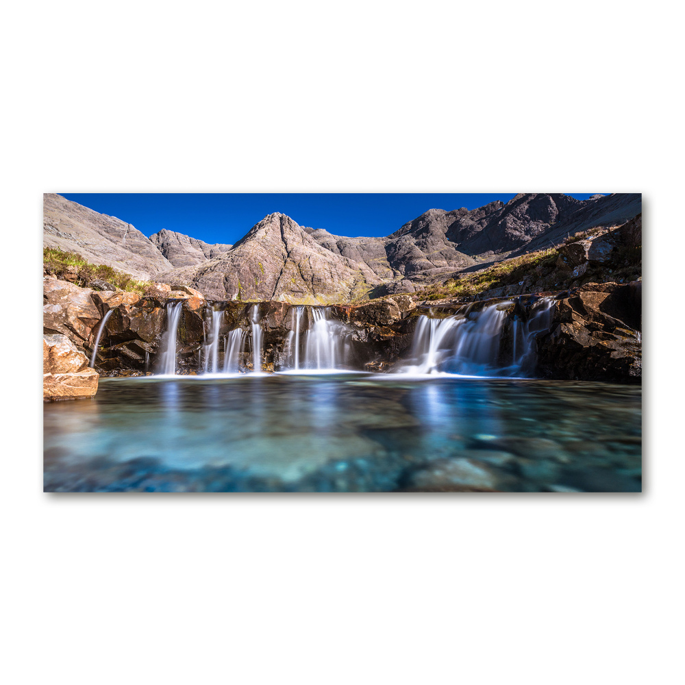 Tableau photo sur verre Chute d'eau dans les montagnes