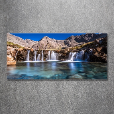 Tableau photo sur verre Chute d'eau dans les montagnes