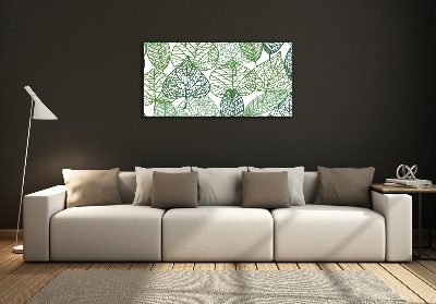 Tableau verre imprimé Motif des feuilles vertes