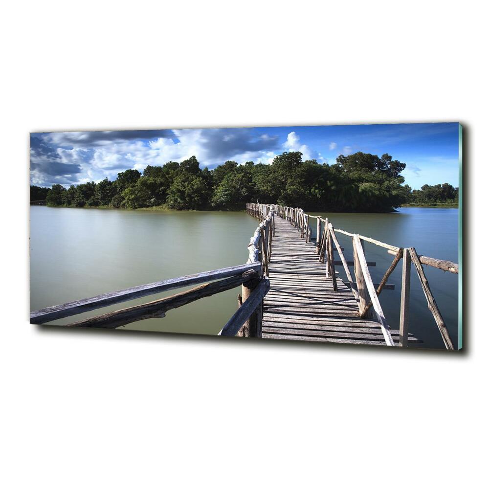 Tableau imprimé sur verre Pont en bois