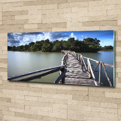 Tableau imprimé sur verre Pont en bois