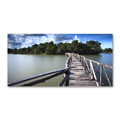 Tableau imprimé sur verre Pont en bois