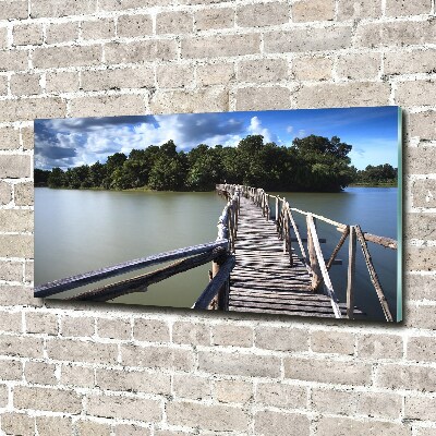 Tableau imprimé sur verre Pont en bois