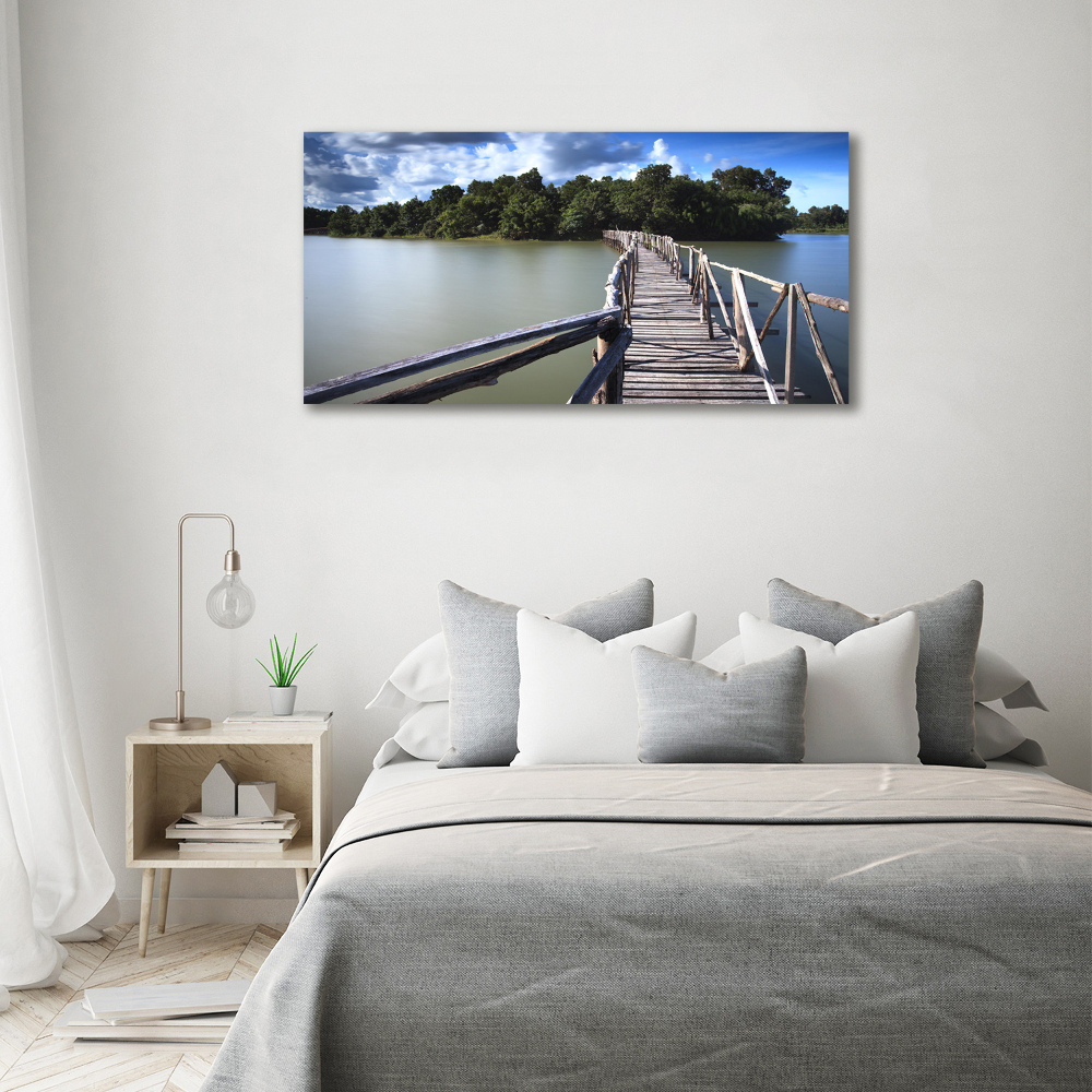 Tableau imprimé sur verre Pont en bois