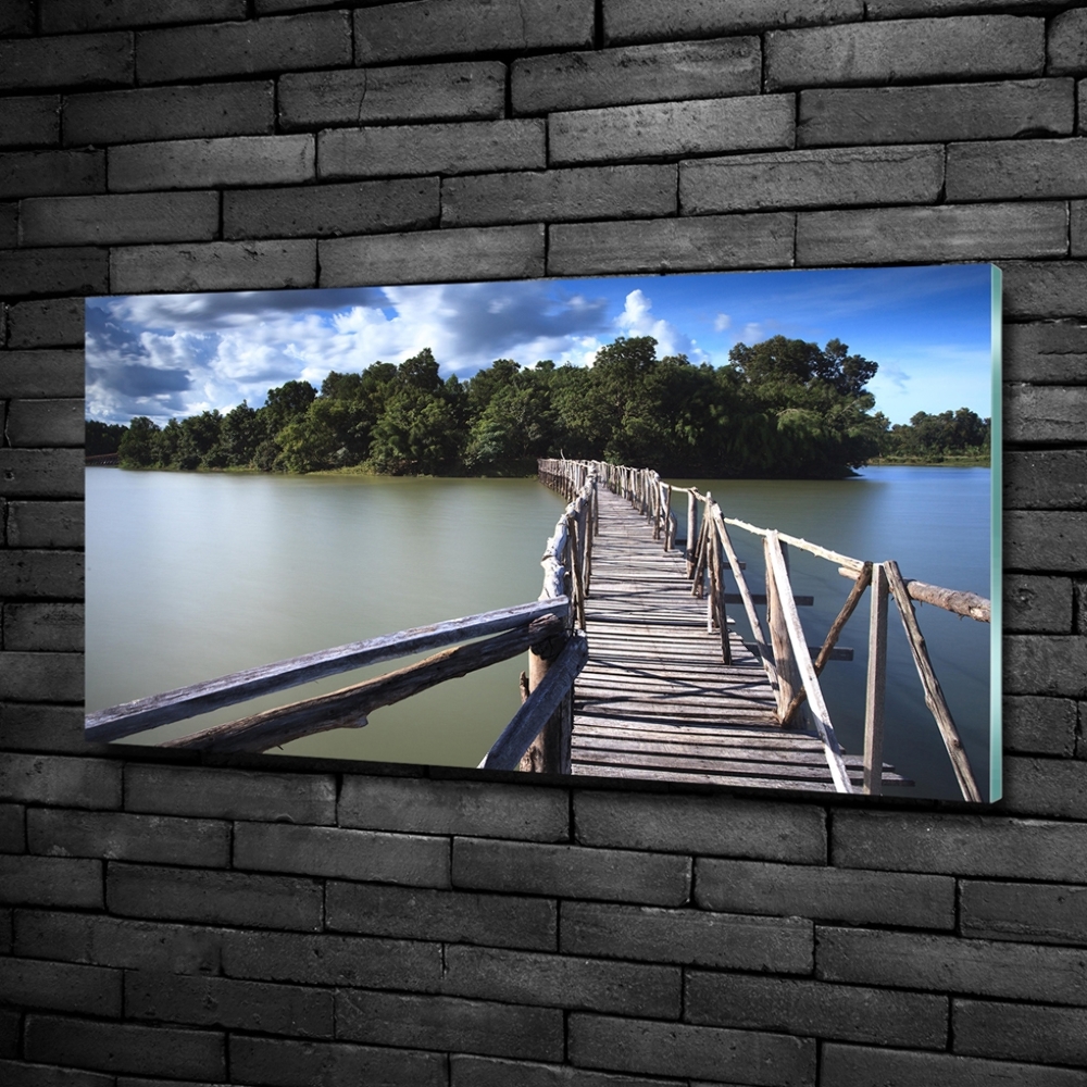 Tableau imprimé sur verre Pont en bois