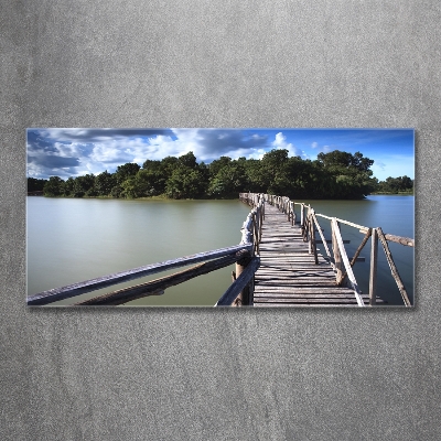 Tableau imprimé sur verre Pont en bois