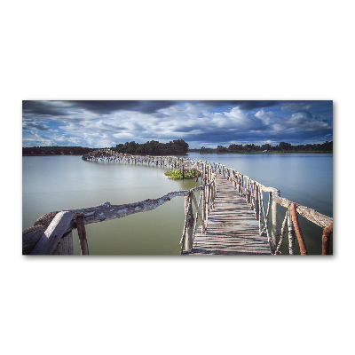 Tableau en verre Pont en bois