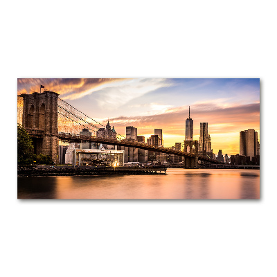 Tableau photo sur verre Pont de Brooklyn