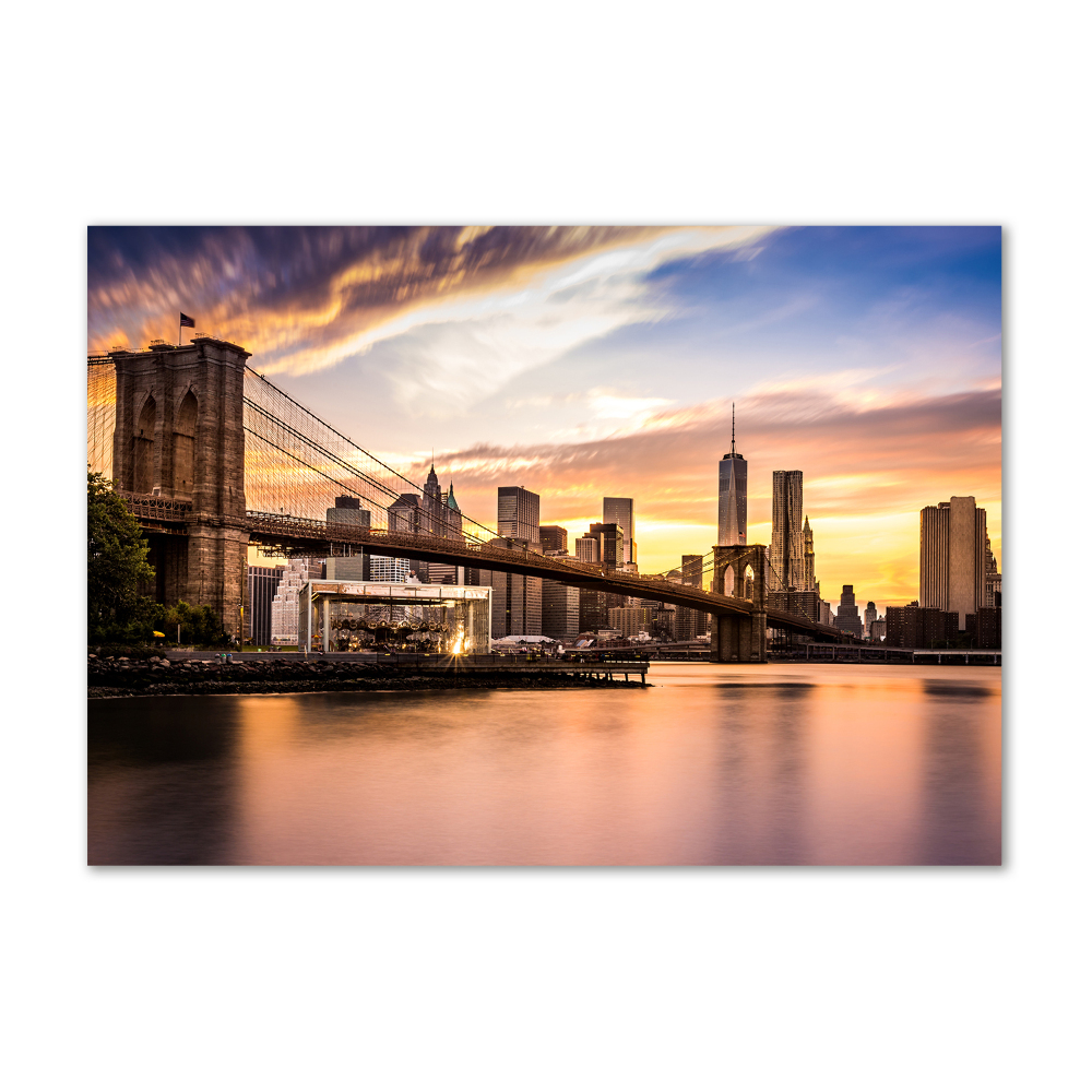 Tableau photo sur verre Pont de Brooklyn