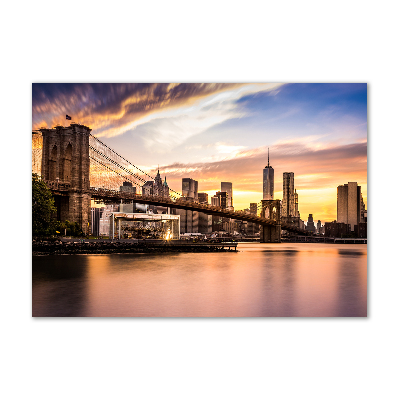 Tableau photo sur verre Pont de Brooklyn