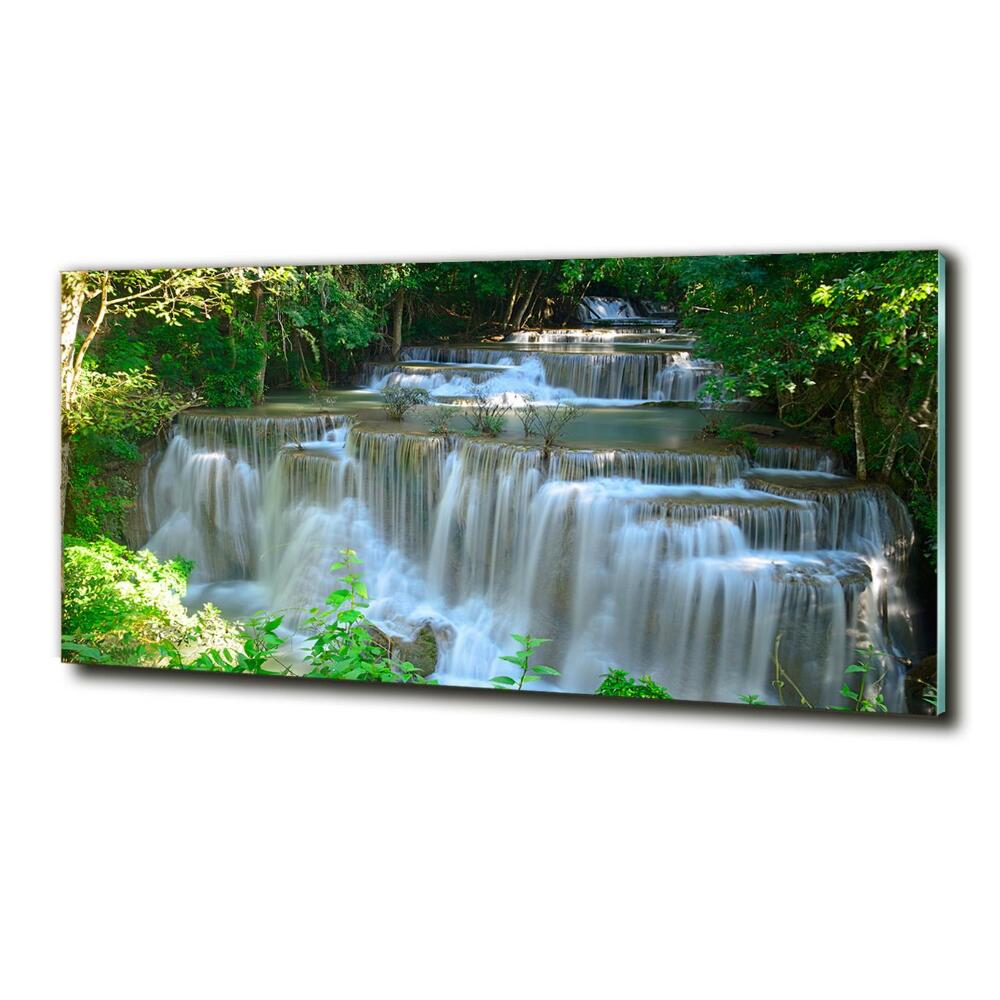 Tableau photo sur verre Chute d'eau