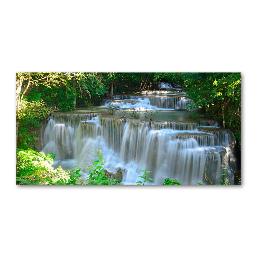 Tableau photo sur verre Chute d'eau