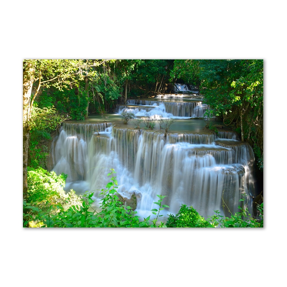 Tableau photo sur verre Chute d'eau