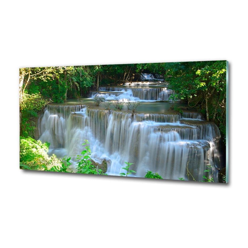 Tableau photo sur verre Chute d'eau