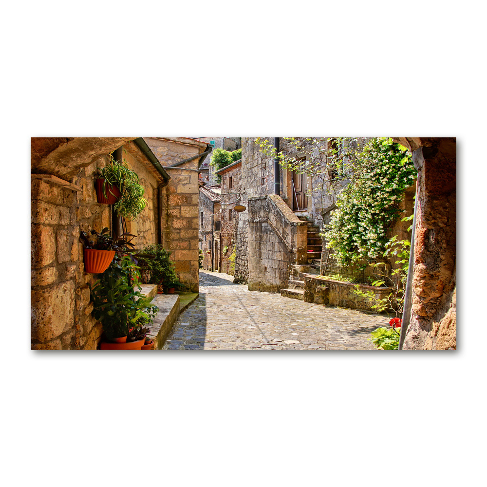 Tableau imprimé sur verre Ruelle de charme