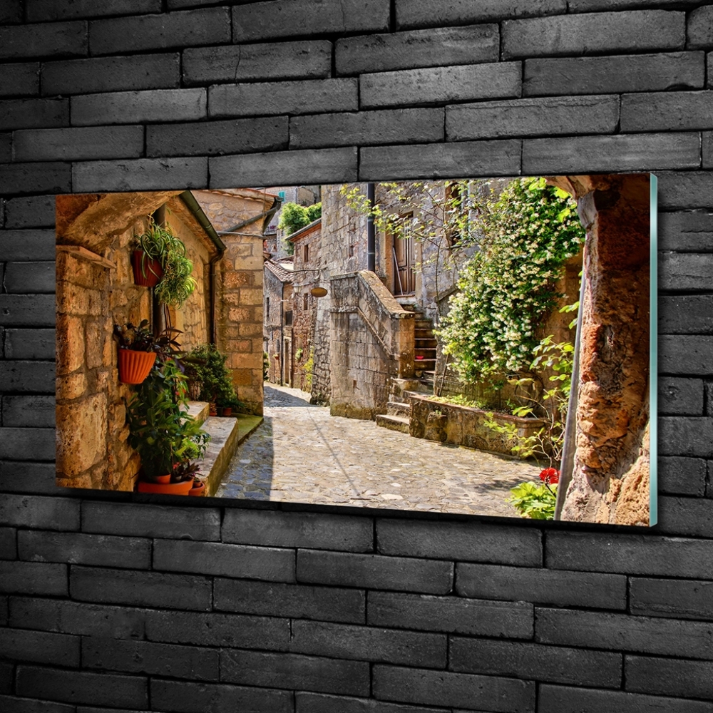 Tableau imprimé sur verre Ruelle de charme