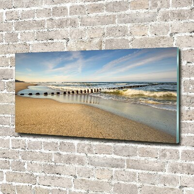 Tableau photo sur verre Plage sur la mer Baltique