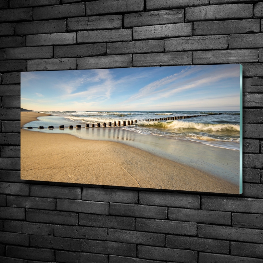 Tableau photo sur verre Plage sur la mer Baltique