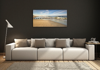 Tableau photo sur verre Plage sur la mer Baltique