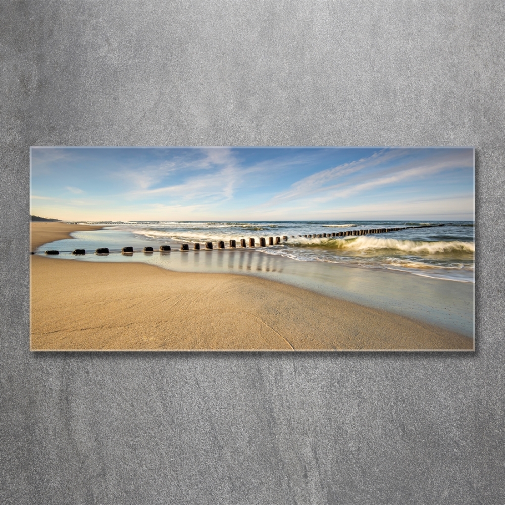 Tableau photo sur verre Plage sur la mer Baltique