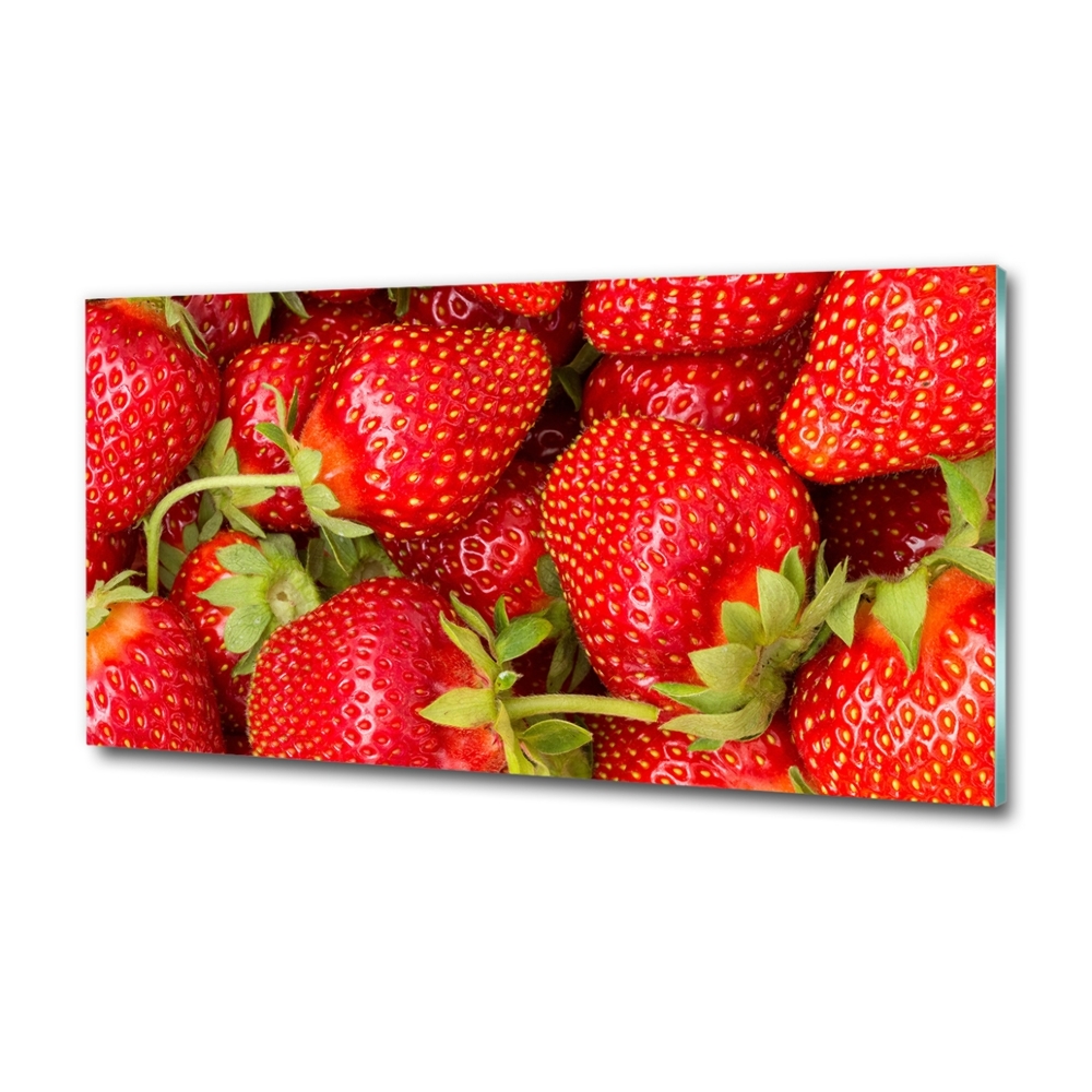 Tableau photo sur verre Fraises