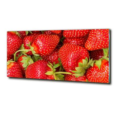 Tableau photo sur verre Fraises