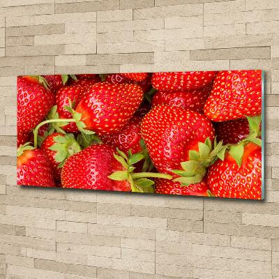 Tableau photo sur verre Fraises