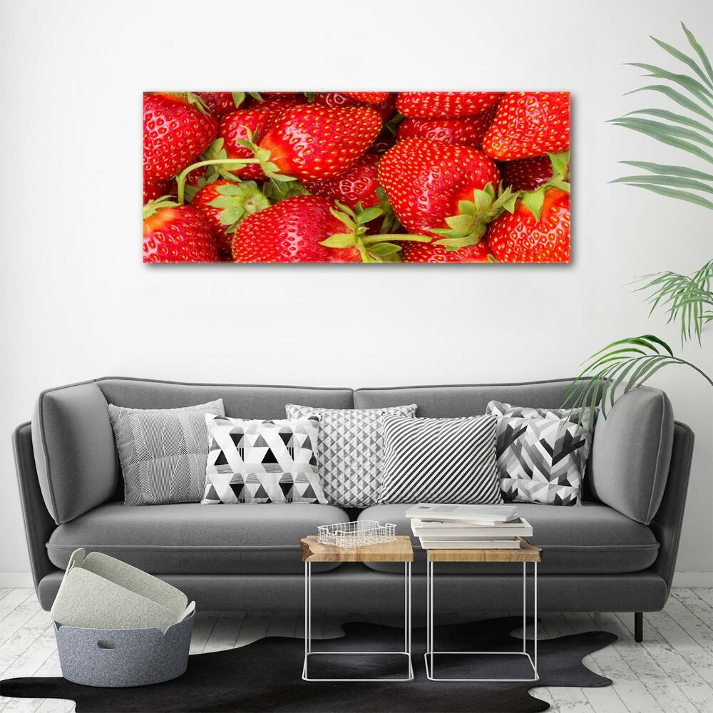 Tableau photo sur verre Fraises