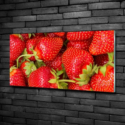 Tableau photo sur verre Fraises