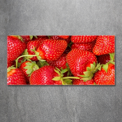 Tableau photo sur verre Fraises