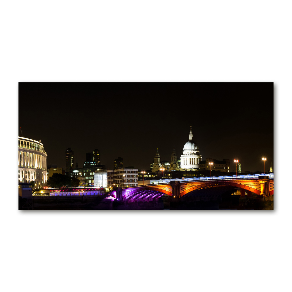 Tableau sur verre Pont de nuit