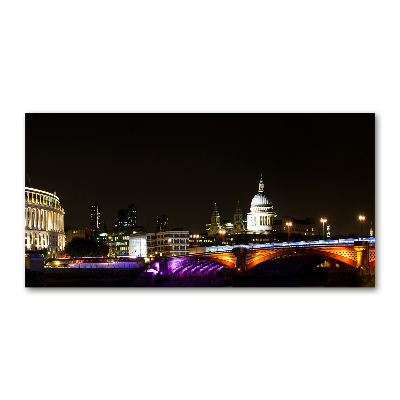 Tableau sur verre Pont de nuit