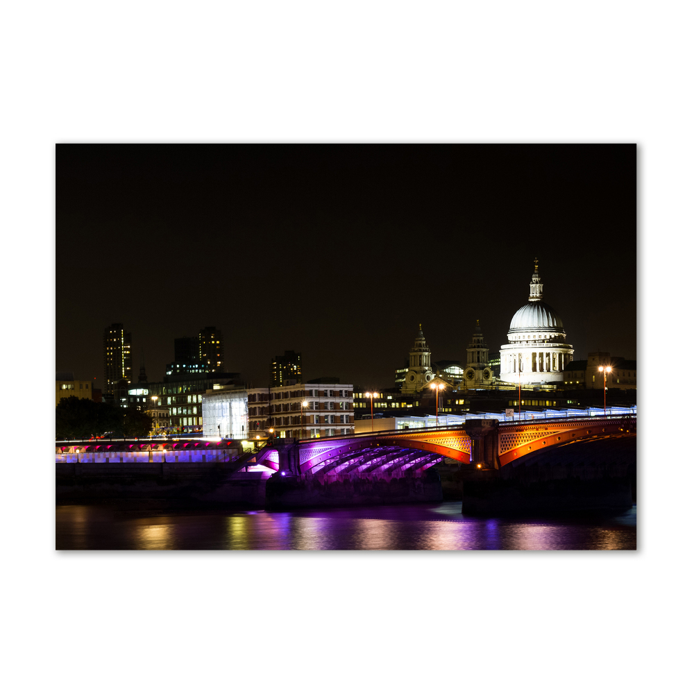 Tableau sur verre Pont de nuit