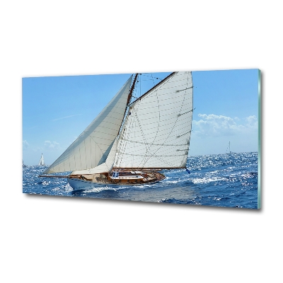 Tableau sur verre Yacht