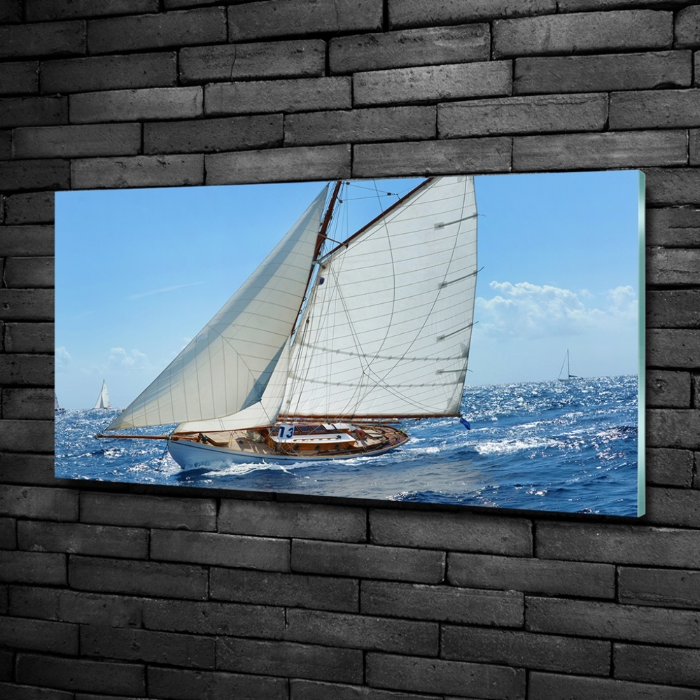 Tableau sur verre Yacht