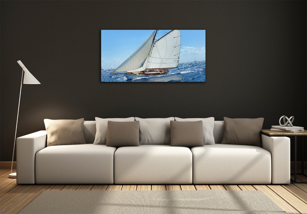 Tableau sur verre Yacht