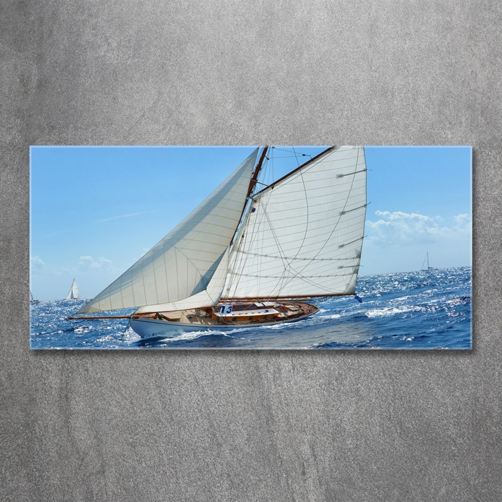 Tableau sur verre Yacht