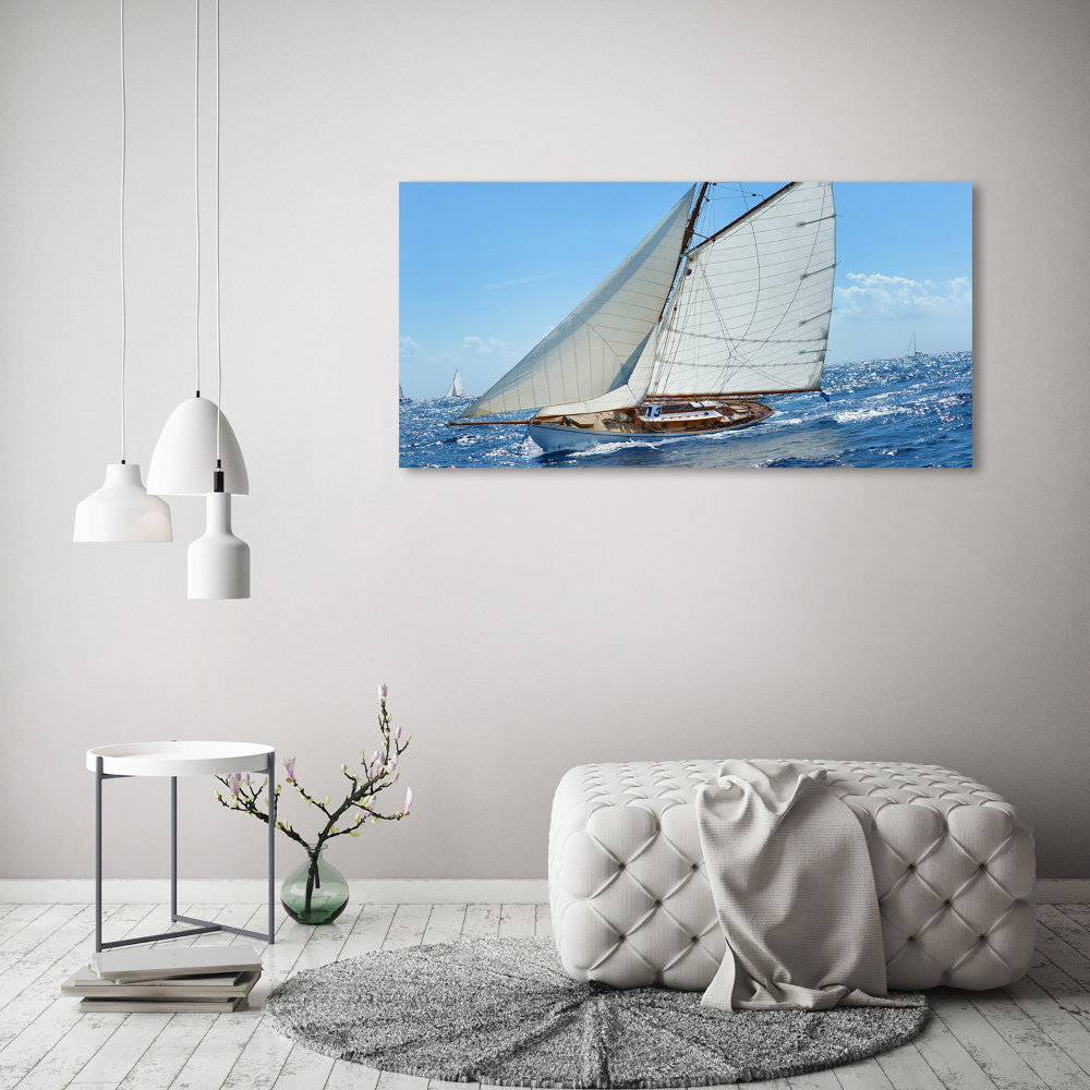 Tableau sur verre Yacht