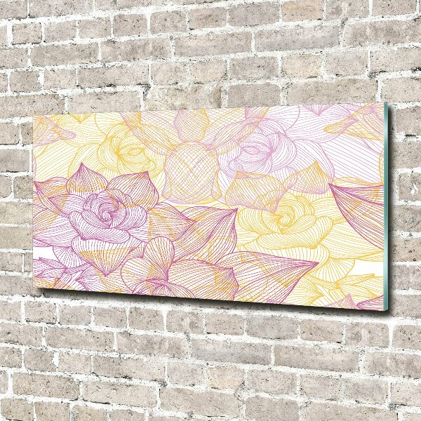 Tableau en verre Motif floral