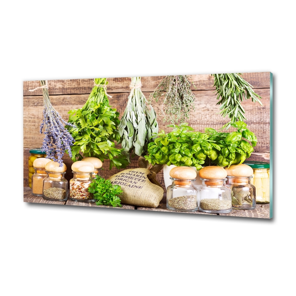 Tableau photo sur verre Herbes sur une ficelle