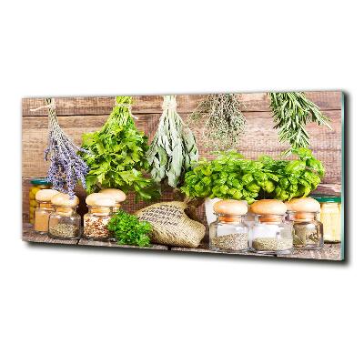 Tableau photo sur verre Herbes sur une ficelle