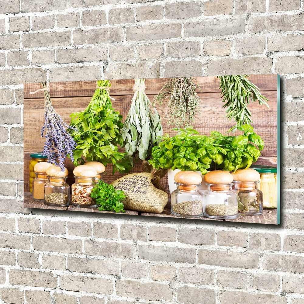 Tableau photo sur verre Herbes sur une ficelle