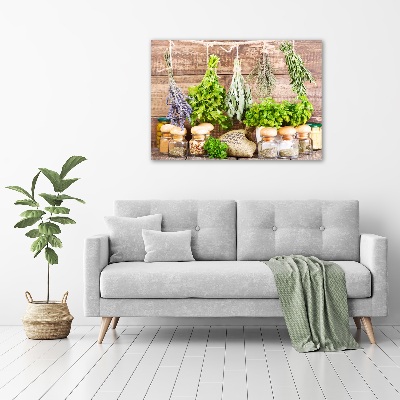 Tableau photo sur verre Herbes sur une ficelle