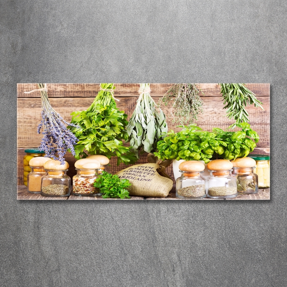 Tableau photo sur verre Herbes sur une ficelle