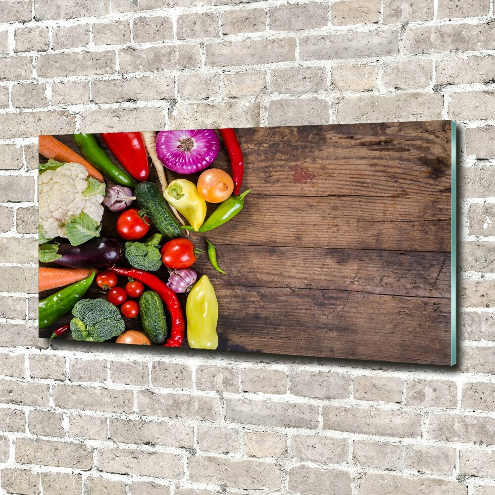 Tableau photo sur verre Légumes