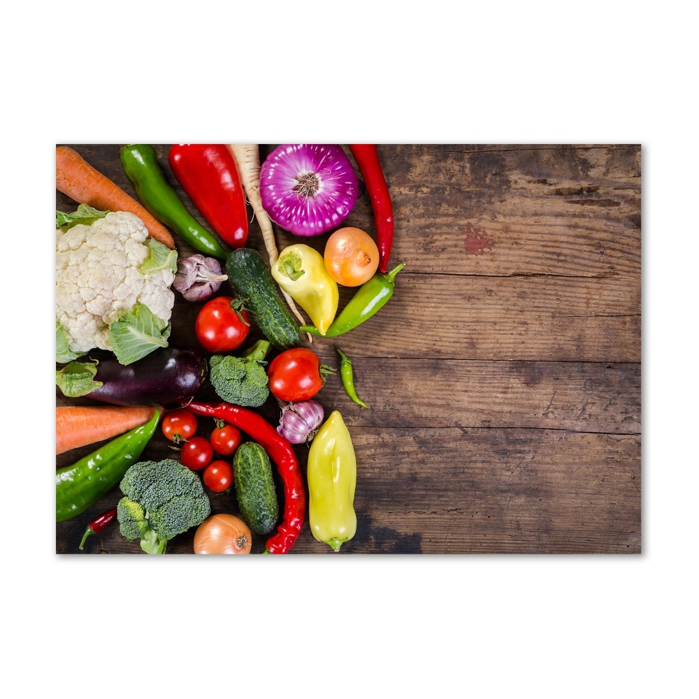 Tableau photo sur verre Légumes