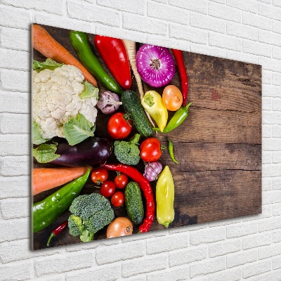 Tableau photo sur verre Légumes